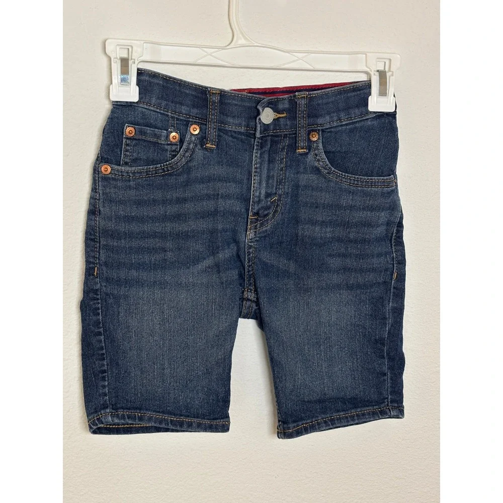 Levis 511 Slim Fit Boys Denim Shorts Dark Wash Size 8 Regular W24